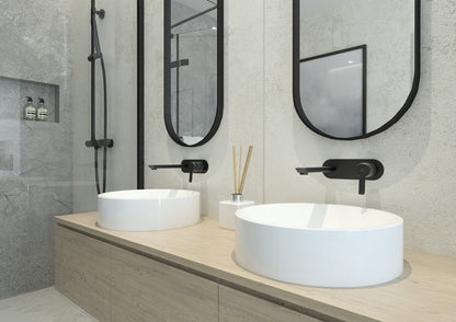 Deante ARNIKA Design-Duschsystem mit Thermostat-Duscharmatur Schwarz