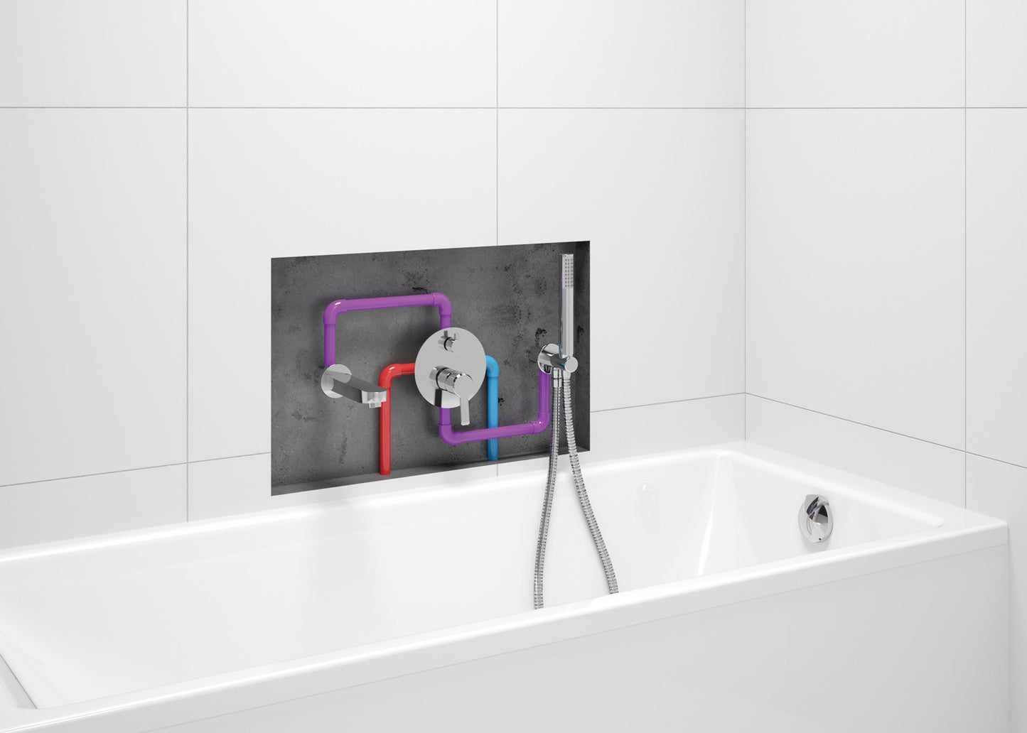 Deante ROUND Stabhandbrause Brausekopf rund Chrom