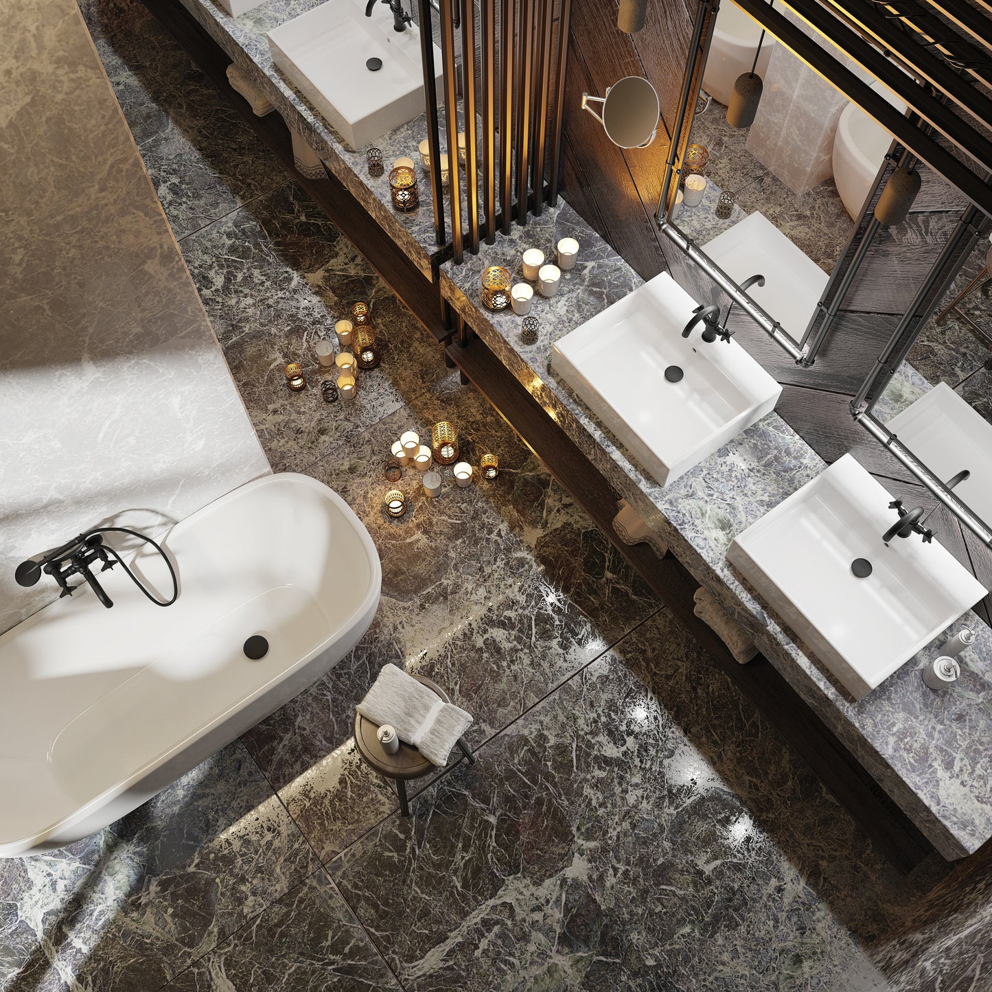 Deante TEMISTO Waschbecken zur Aufsatz- und Wandmontage 60 x 50 cm Weiß