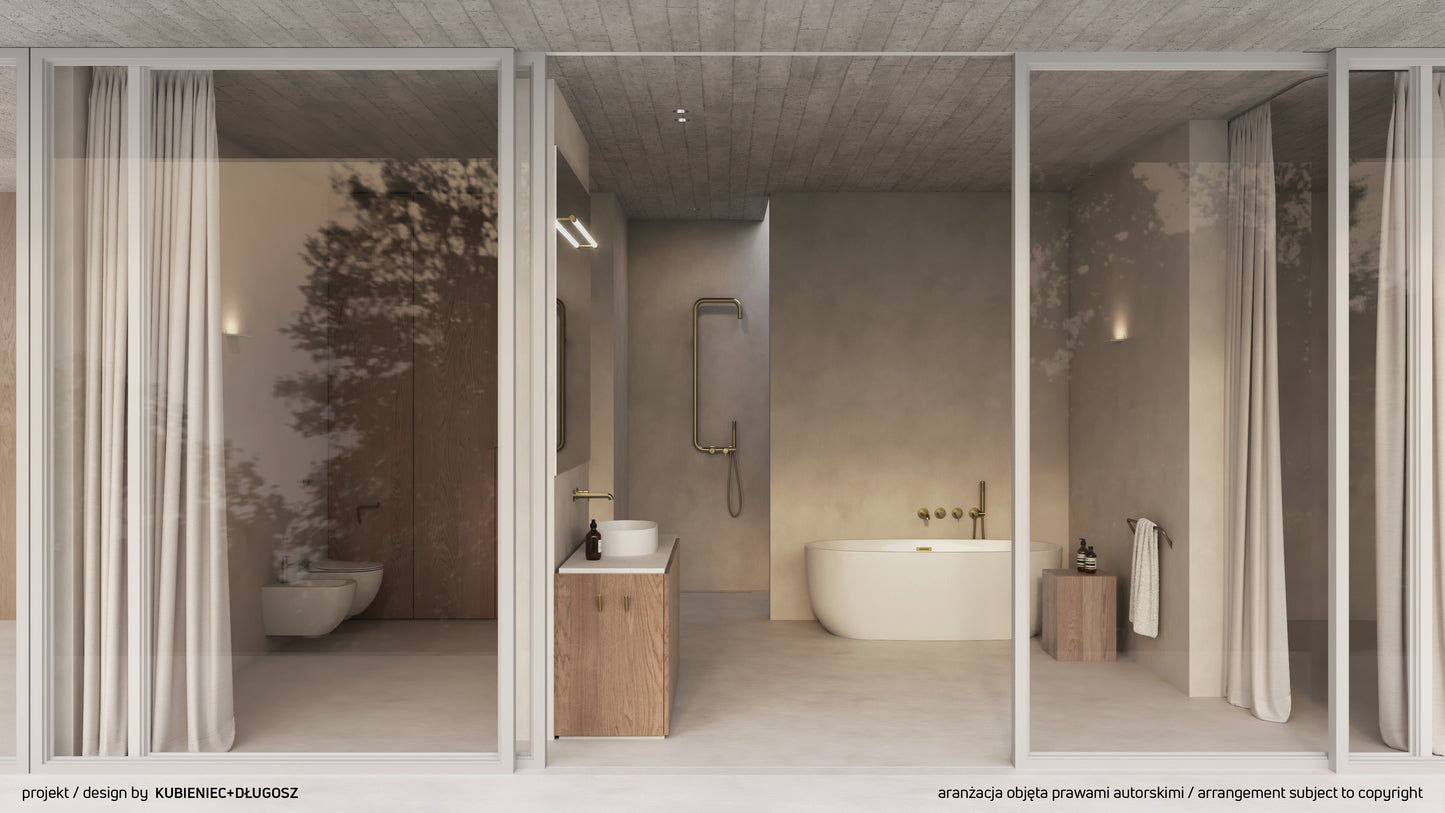 Deante SILIA Design-Duschsystem Armatur mit Funktionsschalter Gold gebürstet