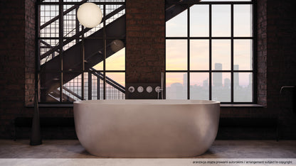 Deante ALPINIA Acryl-Badewanne freistehend oval 170 cm Weiß