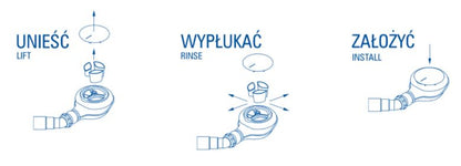 Deante EASY-CLEAN Duschwannen-Ablaufgarnitur mit Abdeckung 90 mm Chrom