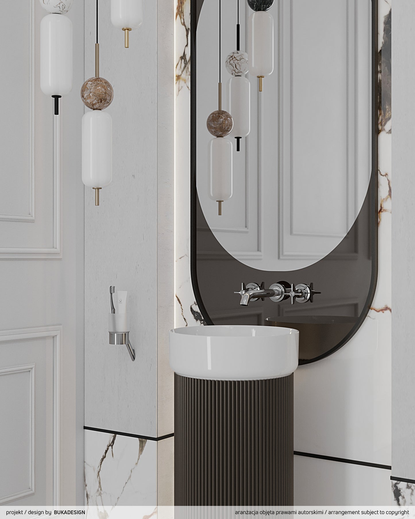 Deante SILIA Keramik-Aufsatzwaschbecken rund Ø 36 cm Weiß