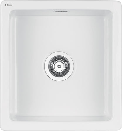 Deante SABOR Keramik-Spülbecken 1-Becken Unterbau geeignet 45 x 47,5 cm Weiß