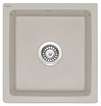 Deante SABOR Keramik-Spülbecken 1-Becken Unterbau geeignet 45 x 47,5 cm Cappuccino