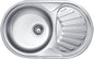 Deante TWIST Küchenspüle aus Edelstahl 1-Becken 77 x 48 cm Oval Dekor-Oberfläche