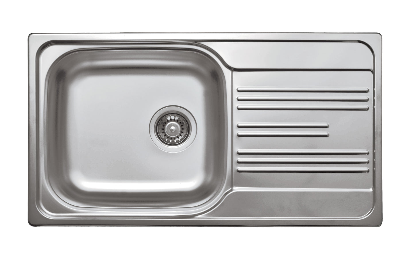 Deante XYLO Küchenspüle aus Edelstahl 1-Becken 78 x 43,5 cm rechteckig Dekor-Oberfläche