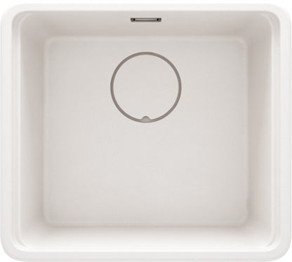 Deante MOMI Granitspüle mit tiefem Becken und Schneidebrett Alabaster