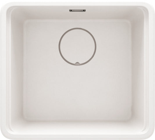 Deante MOMI Granitspüle mit tiefem Becken und Schneidebrett Alabaster