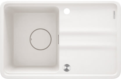 Deante MOMI Granitspüle 67 x 44 cm mit Abtropfbereich und Schneidebrett Alabaster