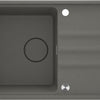 Deante MOMI Granitspüle 78 x 50 cm mit Abtropfbereich und Schneidebrett Anthrazit Metallic