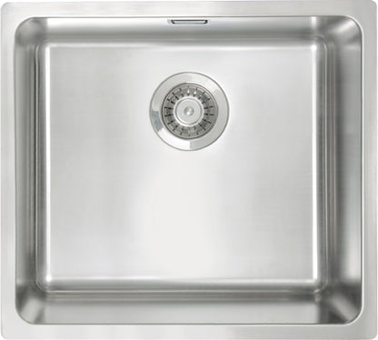 Deante EGERIA Edelstahlspüle tief 1-Becken 49 x 44 cm rechteckig Stahl gebürstet