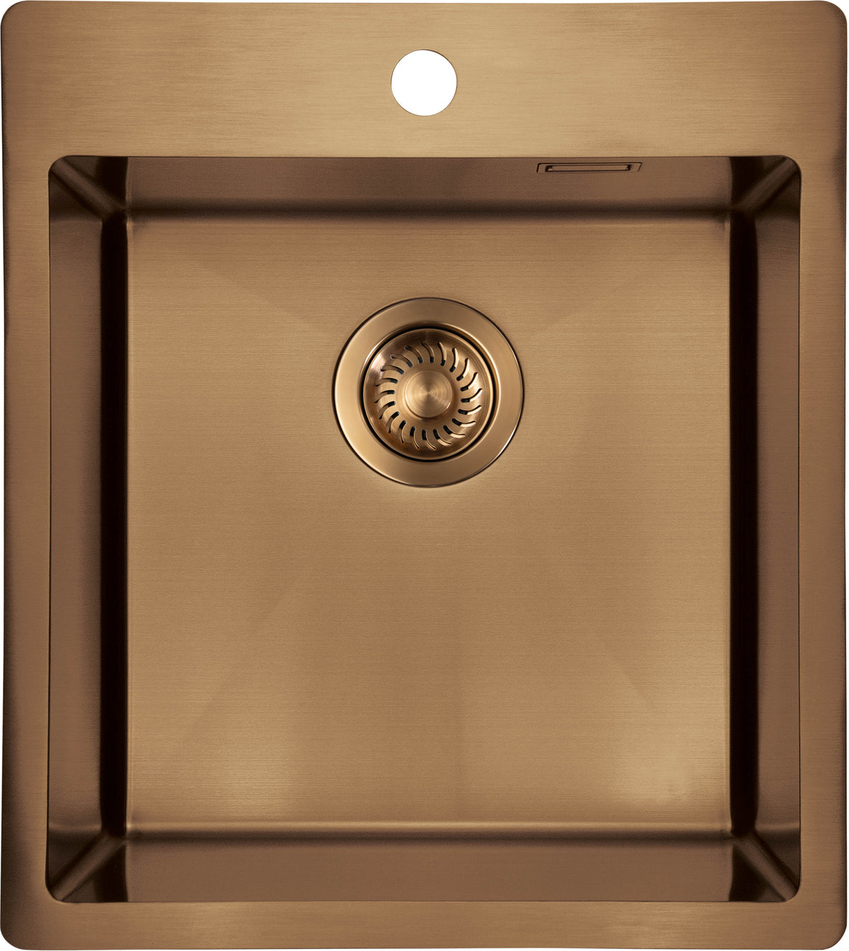Deante OLFATO Edelstahlspüle 45 x 50 cm 1-Becken rechteckig inkl. Siphon Bronze gebürstet