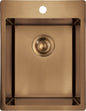 Deante OLFATO Edelstahlspüle 39 x 50 cm 1-Becken rechteckig inkl. Siphon Bronze gebürstet