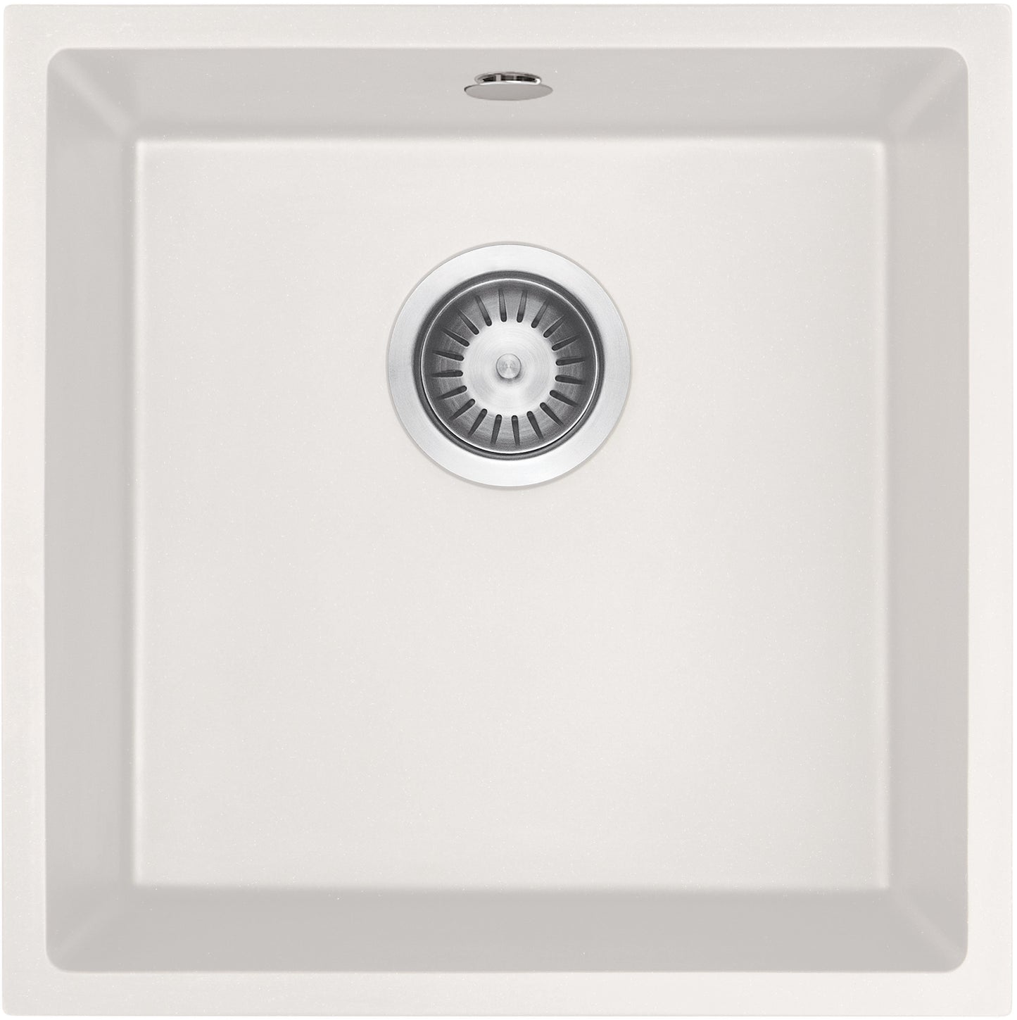 Deante CORDA Unterbau-Granitspüle 1-Becken 44 cm quadratisch Alabaster