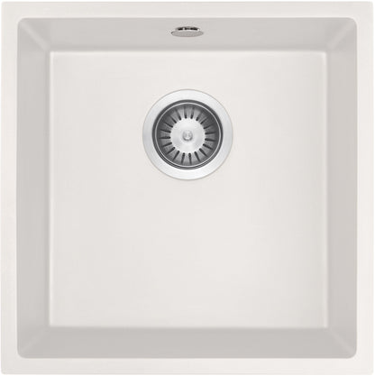 Deante CORDA Unterbau-Granitspüle 1-Becken 44 cm quadratisch Alabaster