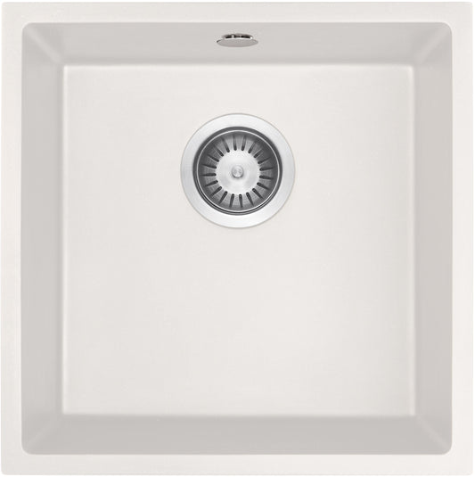 Deante CORDA Unterbau-Granitspüle 1-Becken 44 cm quadratisch Alabaster