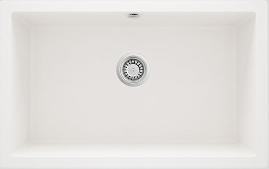 Deante CORDA Unterbau-Granitspüle 1-Becken 80 x 50 cm rechteckig breit Alabaster
