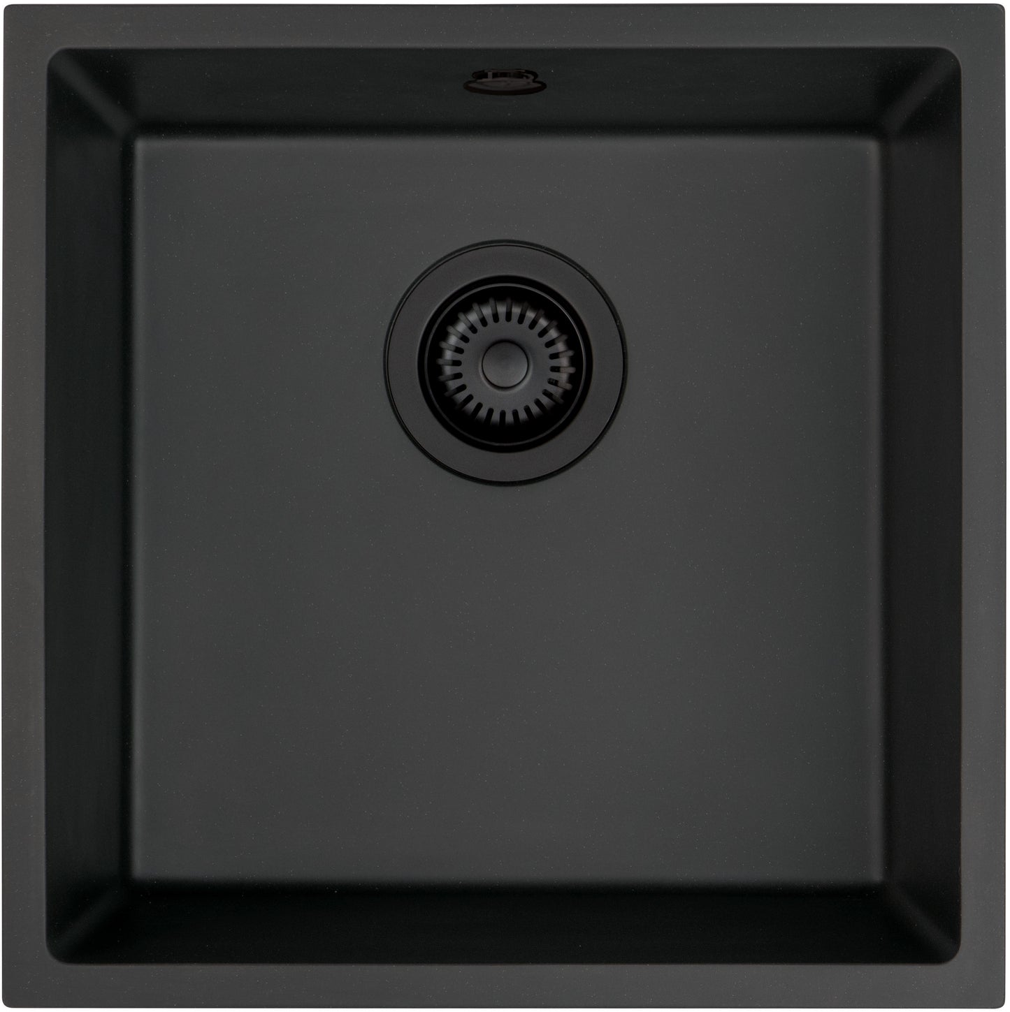 Deante CORDA Unterbau-Granitspüle 1-Becken 44 cm quadratisch Graphit Metallic