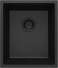 Deante CORDA Unterbau-Granitspüle 1-Becken 38 x 44 cm rechteckig schmal Graphit Metallic