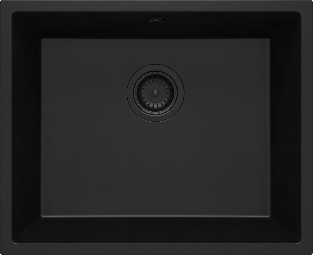Deante CORDA Unterbau-Granitspüle 1-Becken 54 x 44 cm rechteckig Schwarz