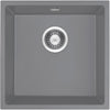 Deante CORDA Unterbau-Granitspüle 1-Becken 44 cm quadratisch Grau Metallic