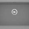 Deante CORDA Unterbau-Granitspüle 1-Becken 80 x 50 cm rechteckig breit Grau Metallic