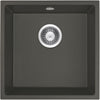 Deante CORDA Unterbau-Granitspüle 1-Becken 44 cm quadratisch Anthrazit Metallic