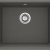 Deante CORDA Unterbau-Granitspüle 1-Becken 54 x 44 cm rechteckig Anthrazit Metallic