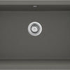 Deante CORDA Unterbau-Granitspüle 1-Becken 80 x 50 cm rechteckig breit Anthrazit Metallic