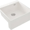 Deante ERIDAN Granit-Spülstein 60 x 61 cm 1-Becken automatische Abflusssperre Alabaster