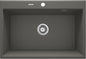 Deante ERIDAN Granitspüle 70 x 52 cm 1-Becken mit automatischer Abflusssperre Anthrazit Metallic