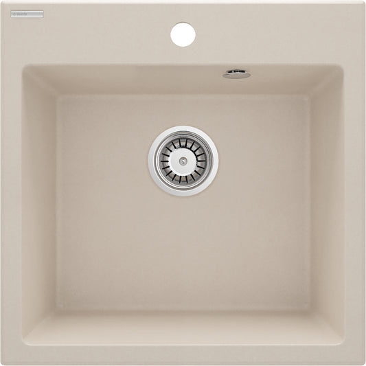 Deante EVORA Granitspüle 50 x 50 cm 1-Becken quadratisch hydrophob Beige