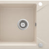 Deante EVORA Granitspülbecken mit Abtropffläche schmal 59 x 44 cm reversibel Beige