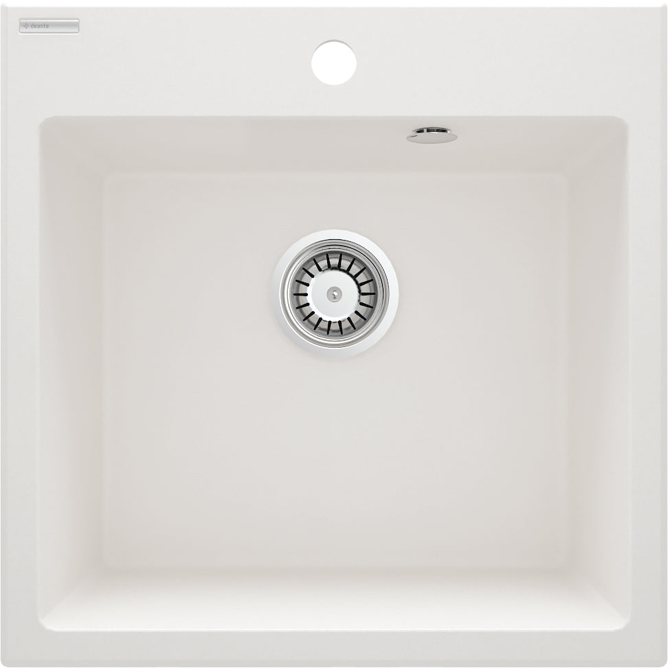 Deante EVORA Granitspüle 50 x 50 cm 1-Becken quadratisch hydrophob Alabaster