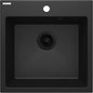 Deante EVORA Granitspüle 50 x 50 cm 1-Becken quadratisch hydrophob Graphit Metallic