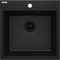 Deante EVORA Granitspüle 50 x 50 cm 1-Becken quadratisch hydrophob Schwarz