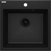 Deante EVORA Granitspüle 50 x 50 cm 1-Becken quadratisch hydrophob Schwarz