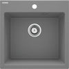 Deante EVORA Granitspüle 50 x 50 cm 1-Becken quadratisch hydrophob Grau Metallic