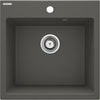 Deante EVORA Granitspüle 50 x 50 cm 1-Becken quadratisch hydrophob Anthrazit Metallic