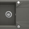 Deante EVORA Granitspülbecken mit Abtropffläche 78 x 44 cm reversibel Anthrazit Metallic