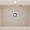 Deante ANDANTE Granitspüle 60 x 52 cm 1-Becken rechteckig mit Raumsparsiphon Beige