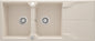 Deante ANDANTE Einbauspüle aus Granit mit Abtropffläche 2-Becken 116 x 50 cm Beige