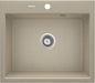 Deante ANDANTE Granitspüle 60 x 52 cm 1-Becken rechteckig mit Raumsparsiphon Sand