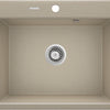 Deante ANDANTE Granitspüle 60 x 52 cm 1-Becken rechteckig mit Raumsparsiphon Sand