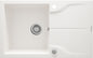 Deante ANDANTE FLUSH Granitspüle mit Abtropffläche flächenbündige Montage Alabaster