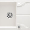 Deante ANDANTE FLUSH Granitspüle mit Abtropffläche flächenbündige Montage Alabaster