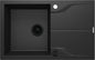 Deante ANDANTE FLUSH Granitspüle mit Abtropffläche flächenbündige Montage Graphit Metallic