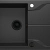 Deante ANDANTE FLUSH Granitspüle mit Abtropffläche flächenbündige Montage Graphit Metallic