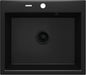 Deante ANDANTE Granitspüle 60 x 52 cm 1-Becken rechteckig mit Raumsparsiphon Schwarz